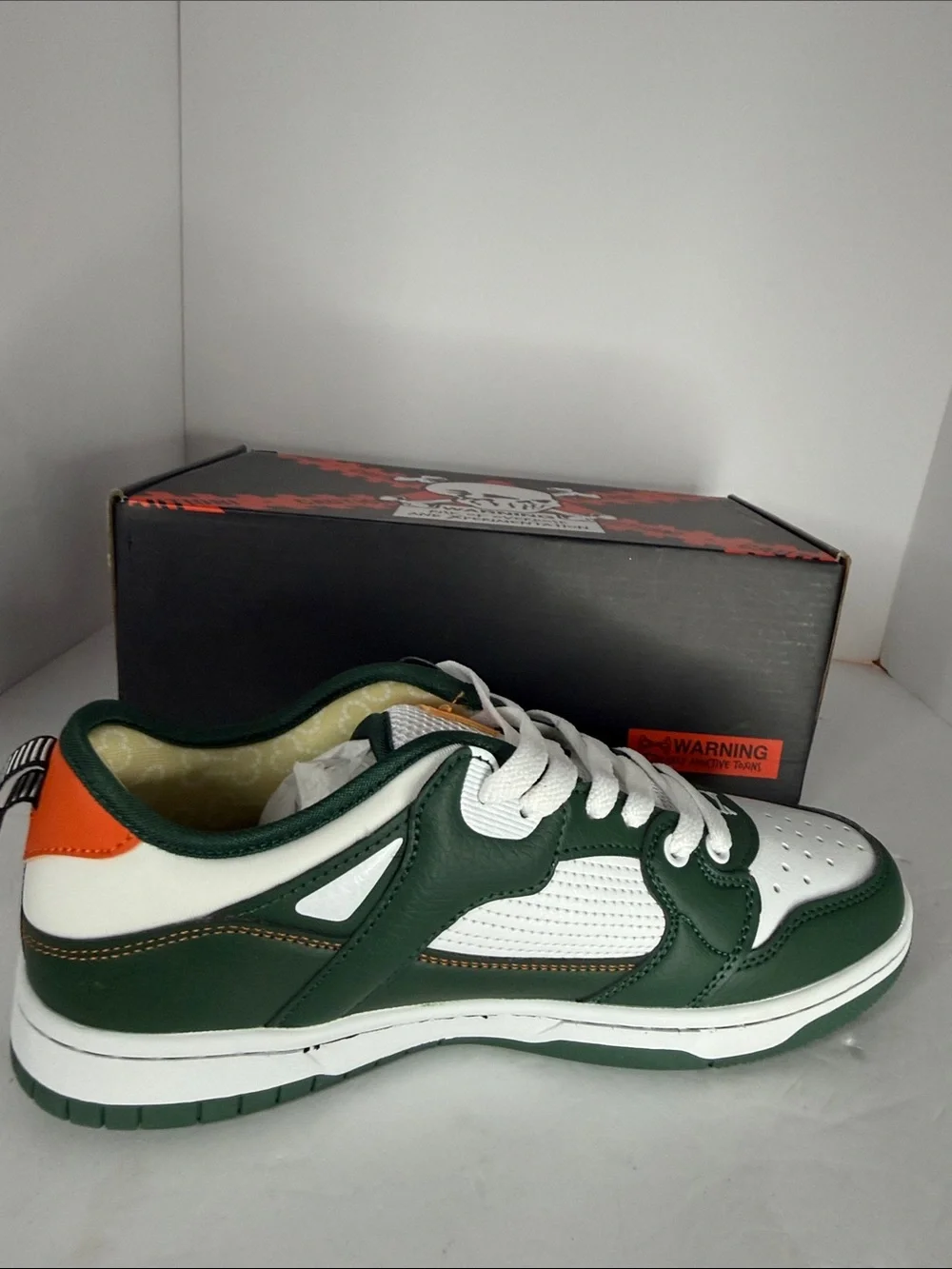Brand x Tombstone Joker Sneakers Green White Men’s Size 6.5 NIB Streetwear